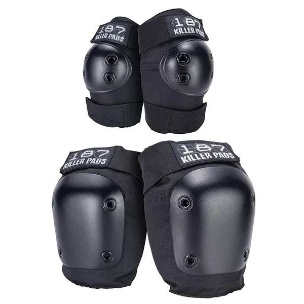 187 Killer Knee Pads Combo Knee/Elbow Pad Pack - Small Medium/Black