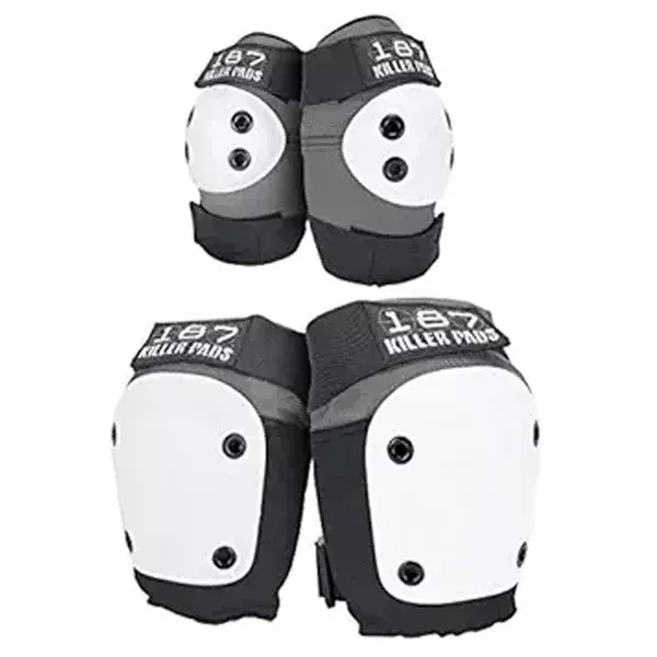 187 Killer Pads Knee/Elbow Pads Combo Pack - Grey