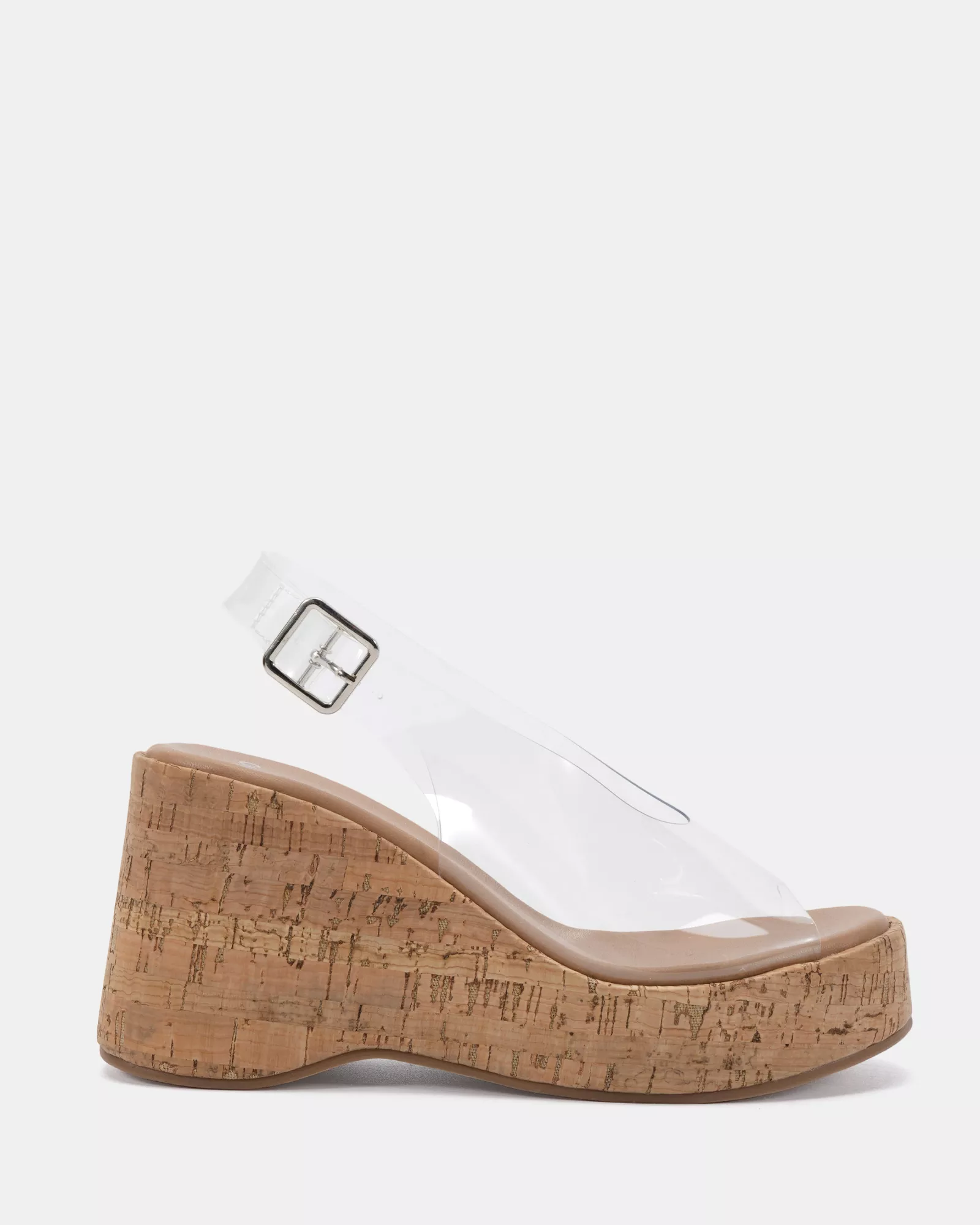 BELIEF Clear Wedge Sandals