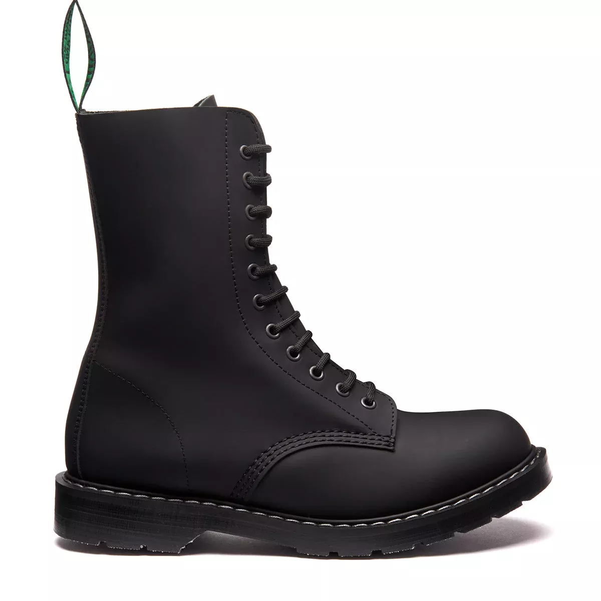 Black Greasy 11 Eye Derby Boot