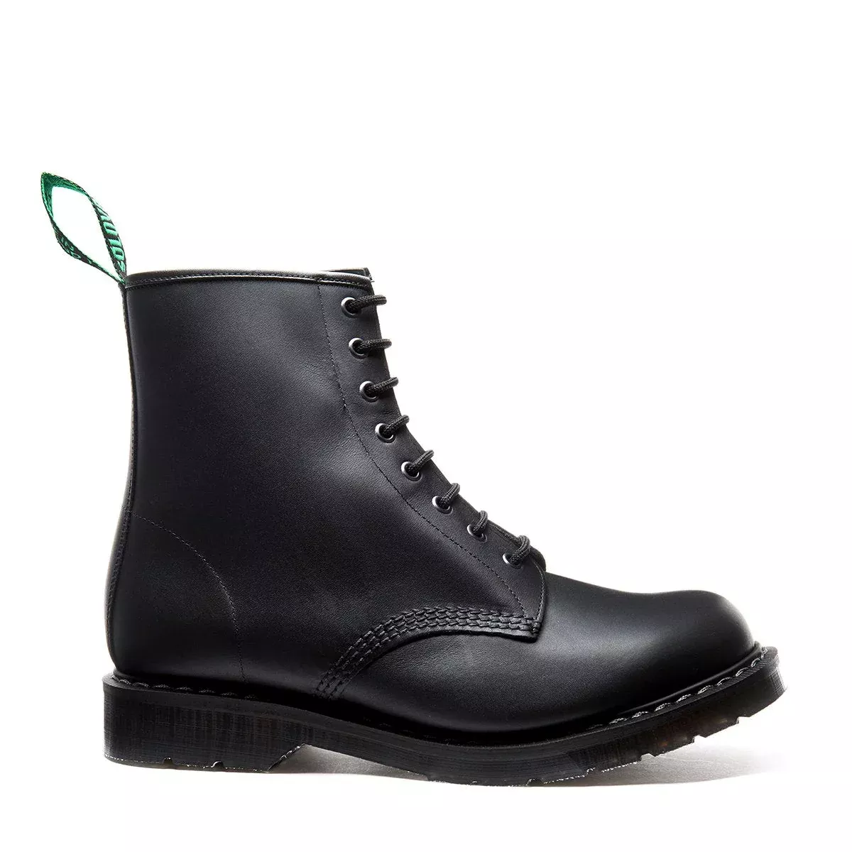 Black Greasy 8 Eye Derby Boot