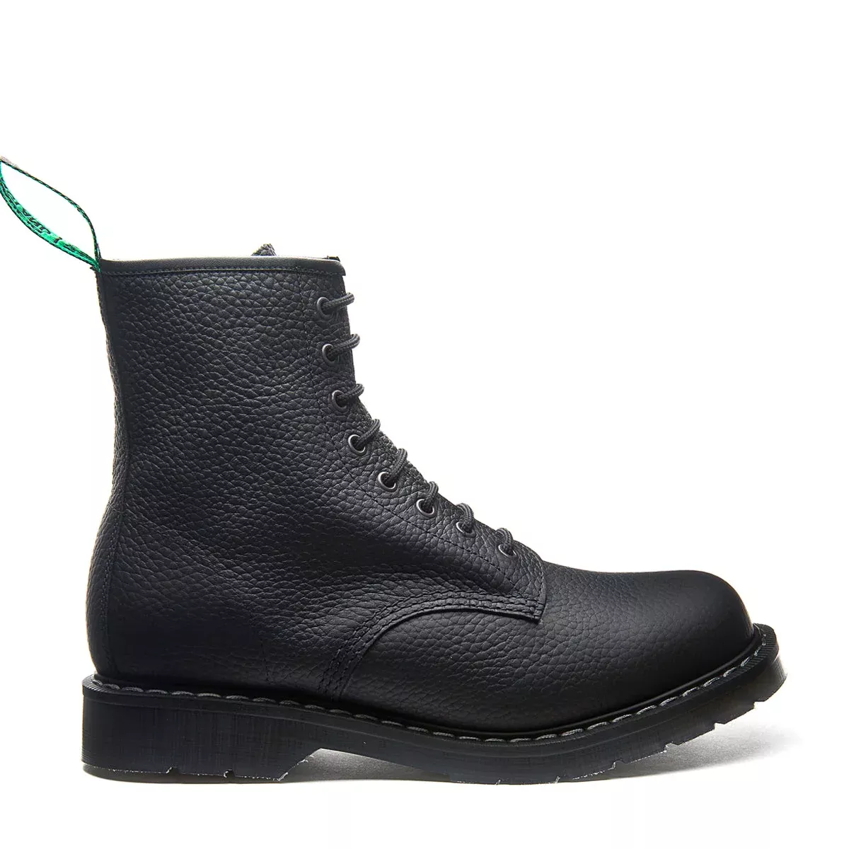 Black Greasy Grain 8 Eye Derby Boot