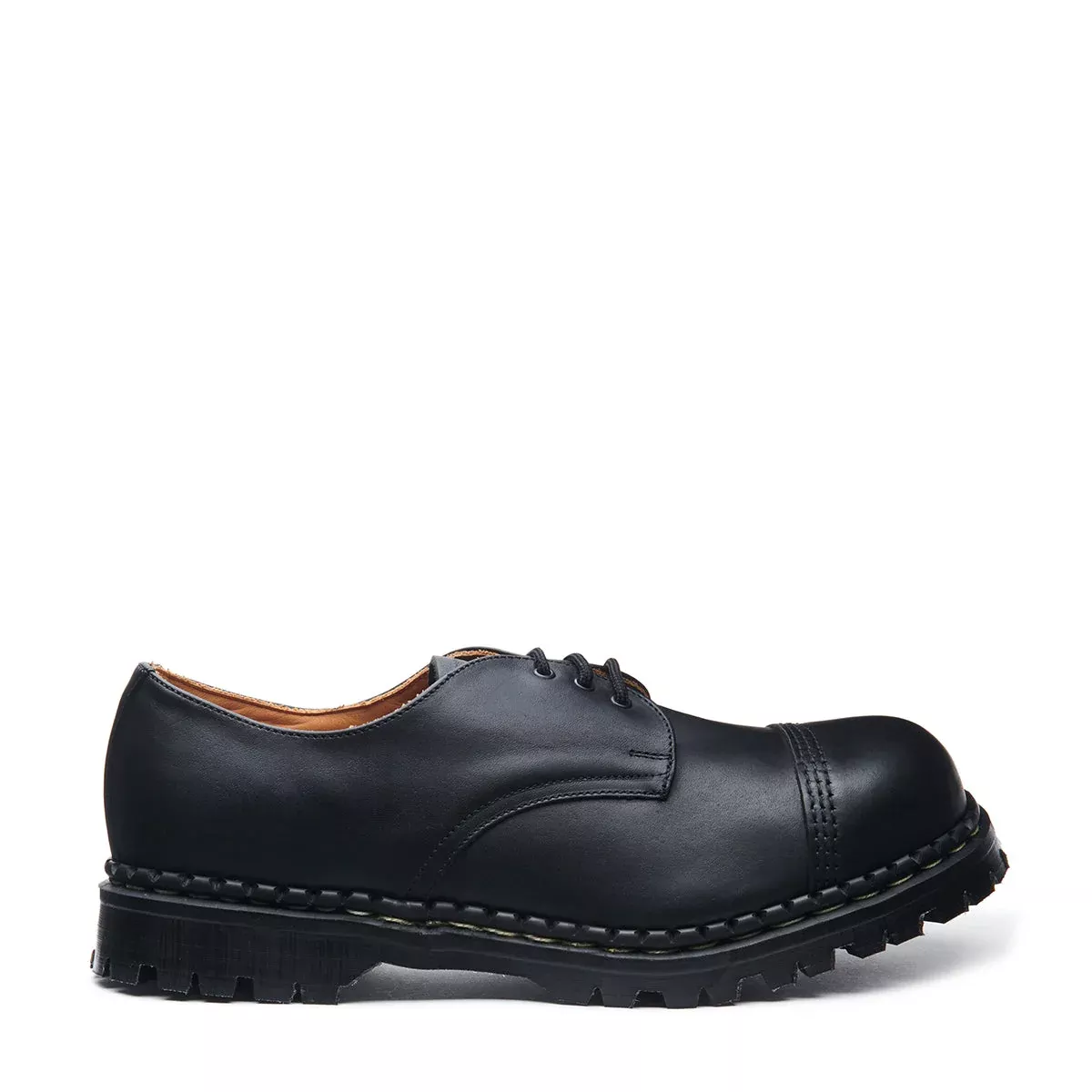 Black Greasy Steel Toe Capped Gibson Shoe