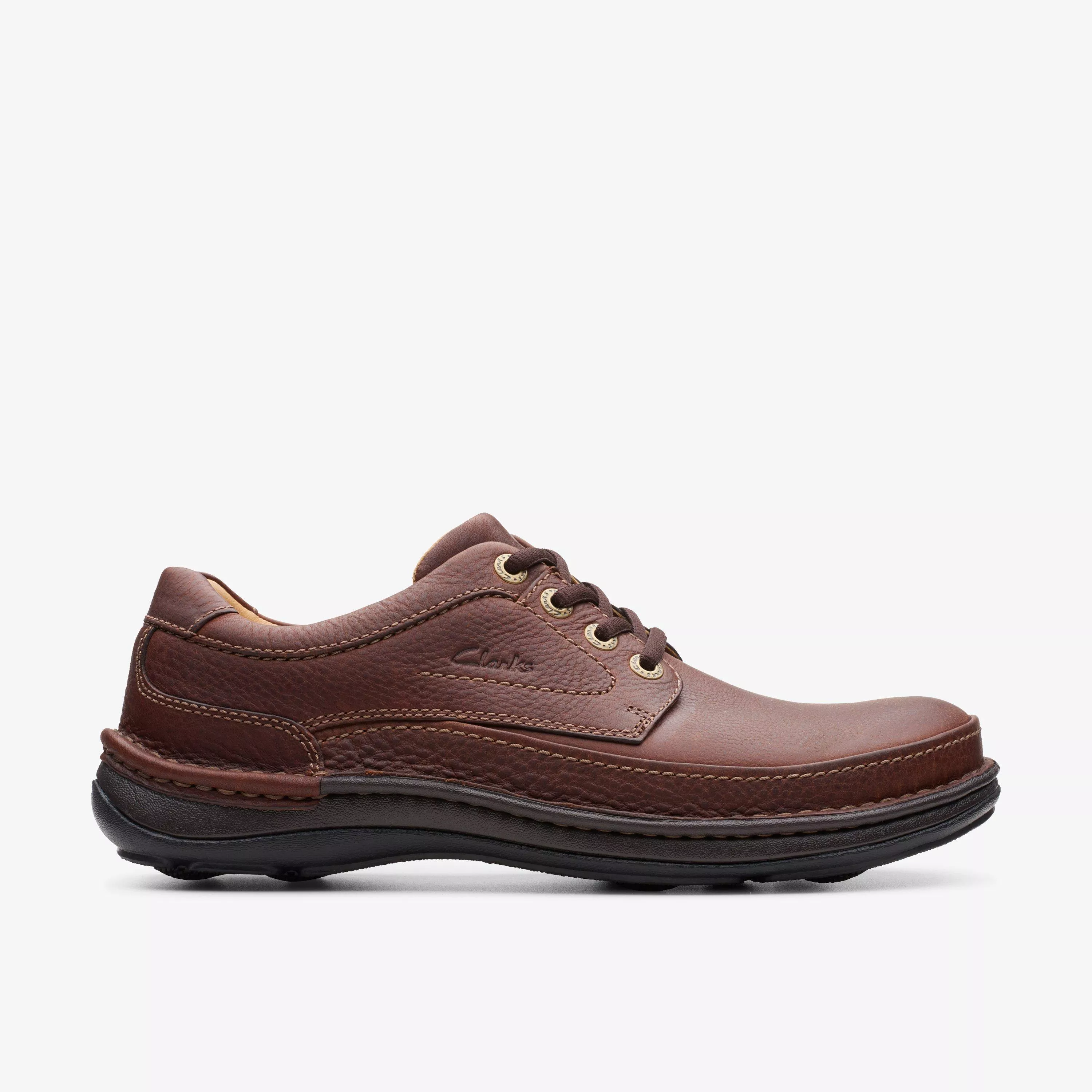 ClarksNature Three Mahogany Leather