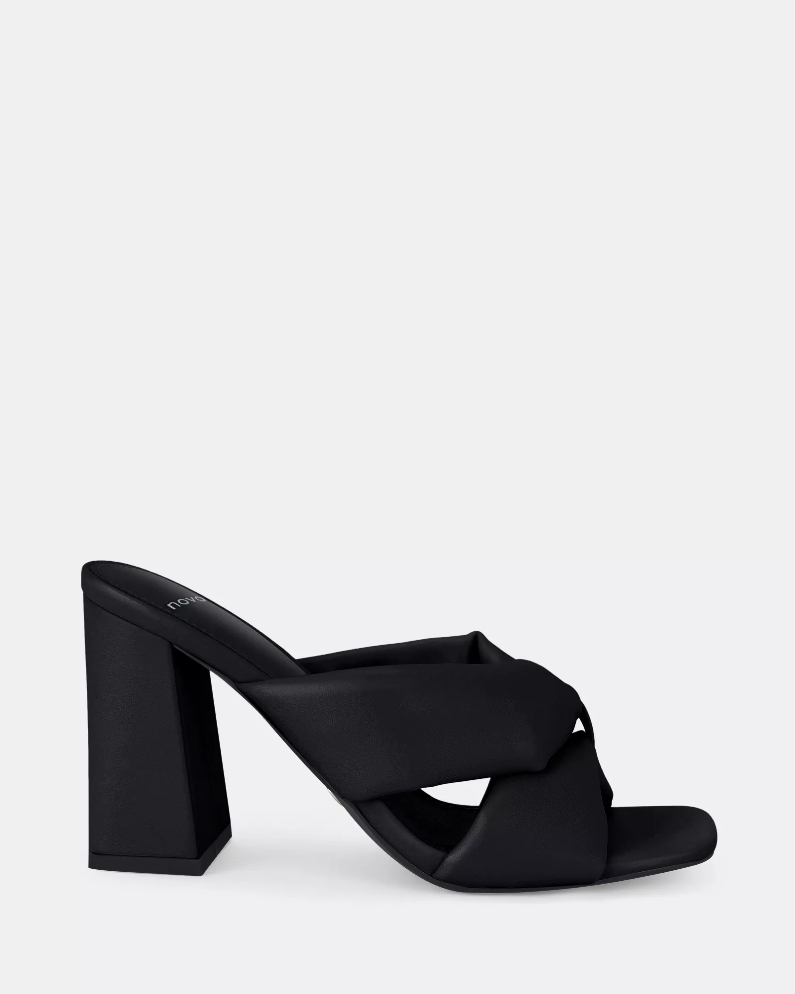 FAIZA BLACK Open Toe Heels