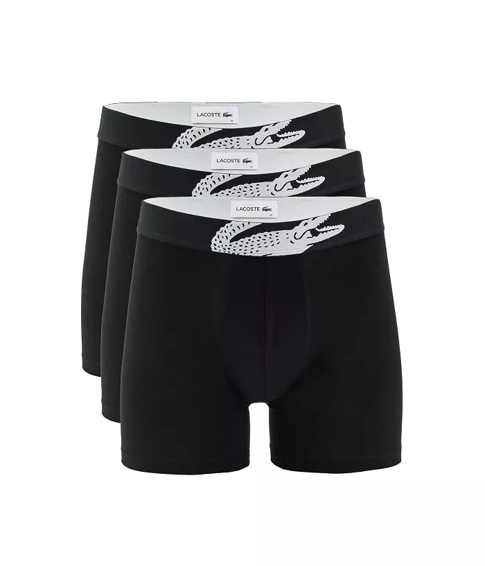 Lacoste3-Pack Crocodile Logo Boxer BriefsMen's
