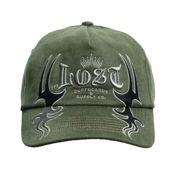 Lost Fang Snapback Men's Hat - Washed Olive