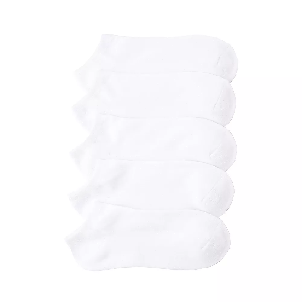 Mens Footie Socks 5 Pack - White
