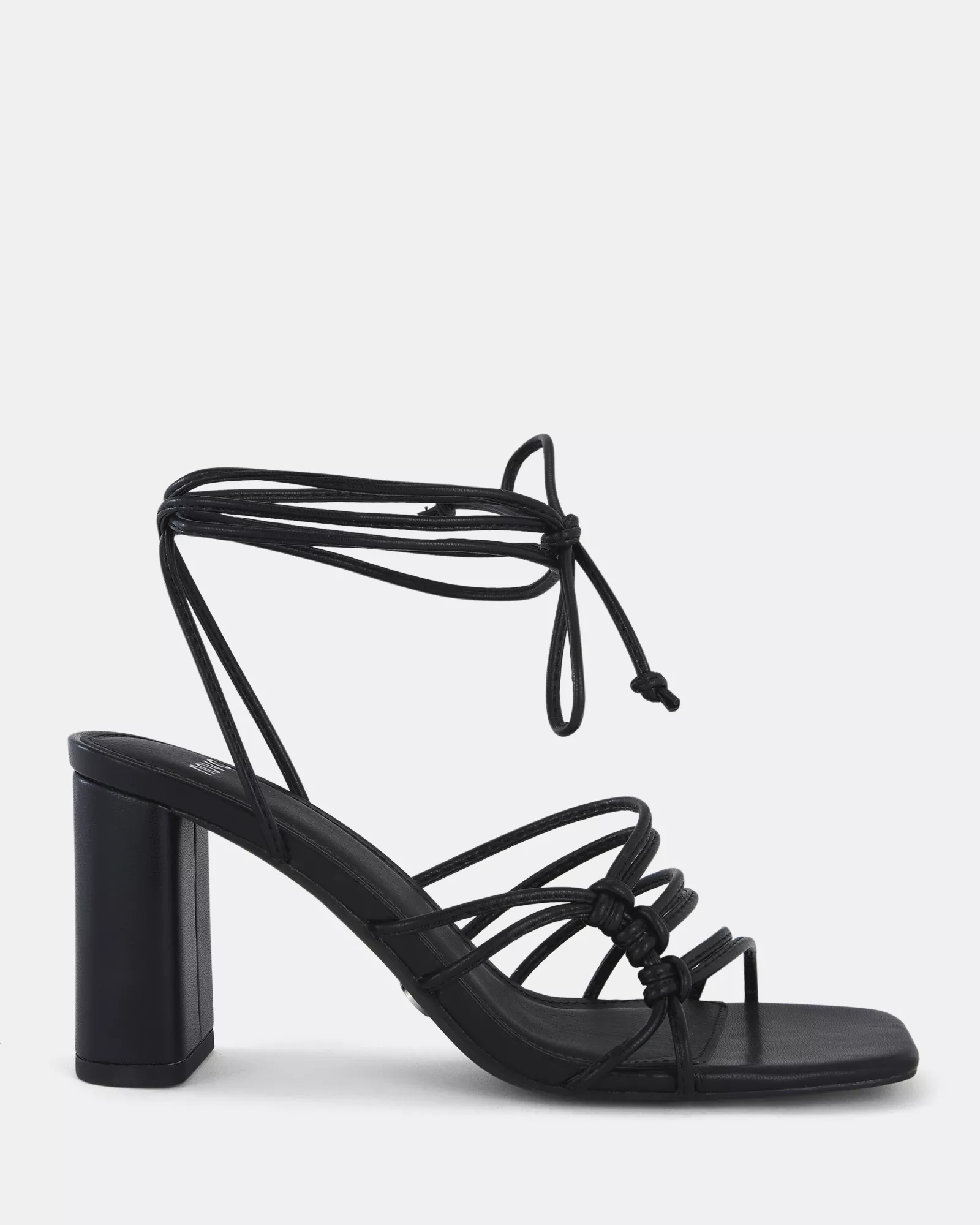 MILANO BLACK Open Toe Heels
