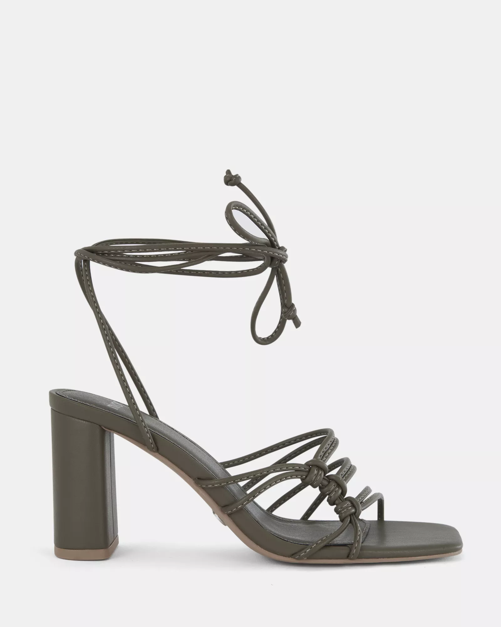MILANO KHAKI Open Toe Heels