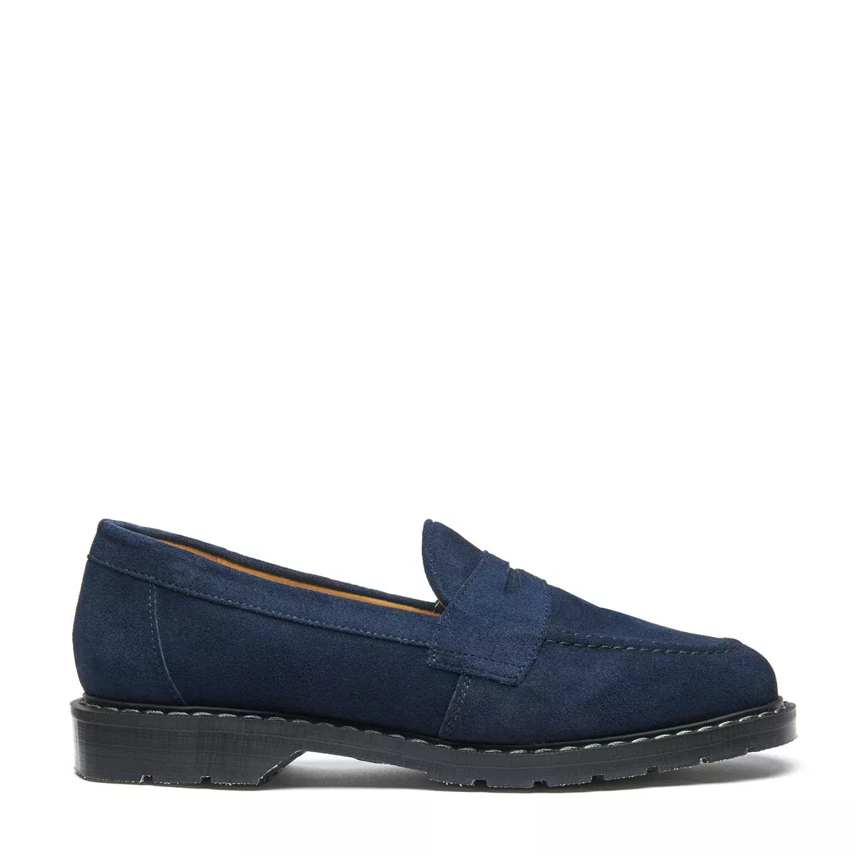 Navy Suede Penny Loafer