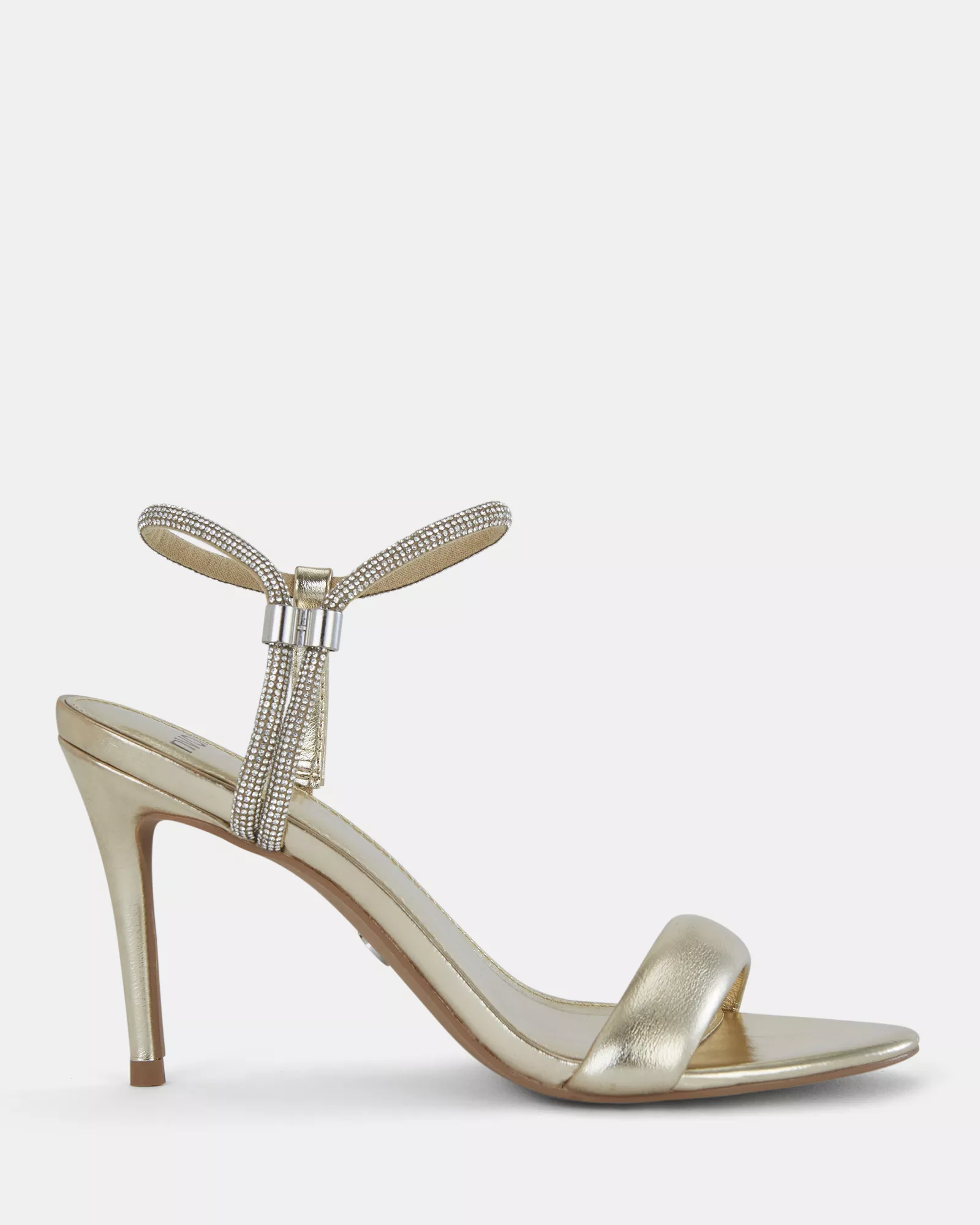 PEARSE GOLD Open Toe Heels