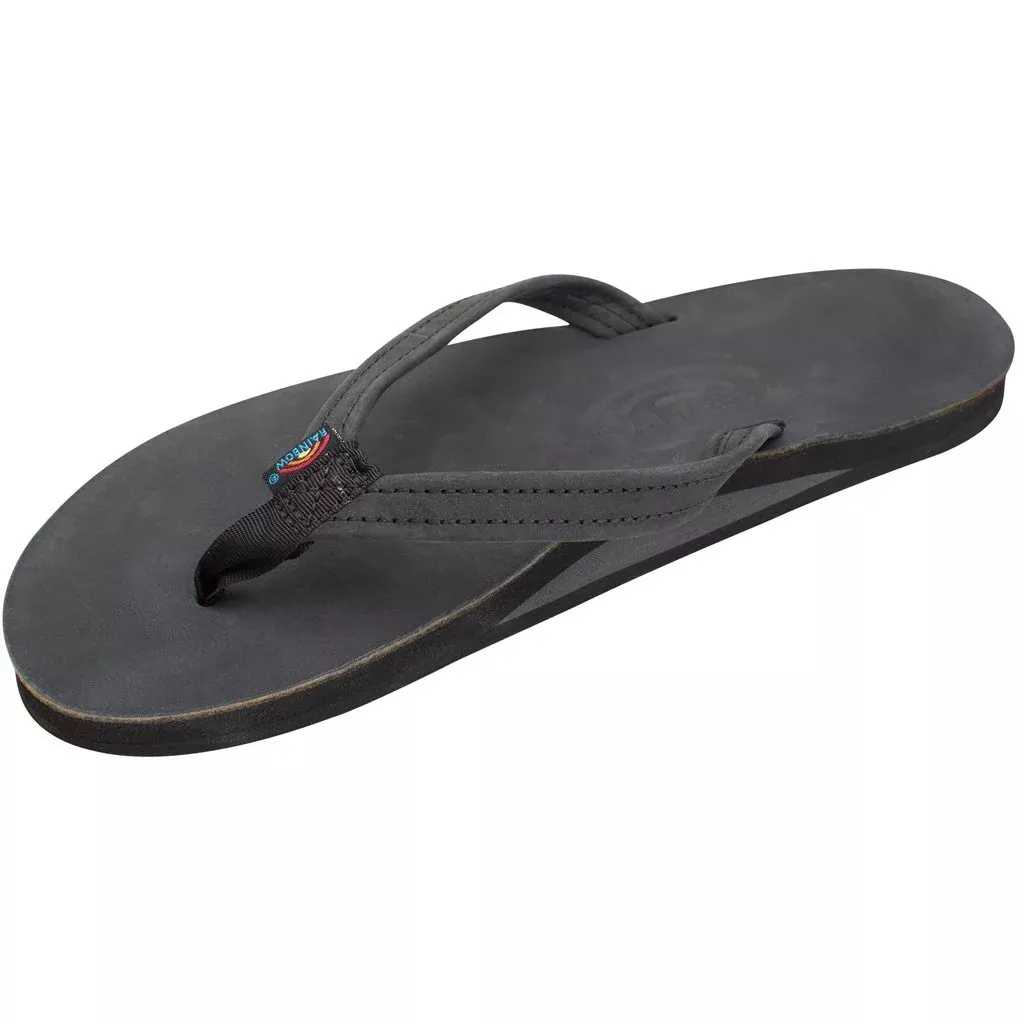 Rainbow Sandals Single Layer Premier Leather with Arch Support and a Narrow Strap (Womens) - Sierra Brown