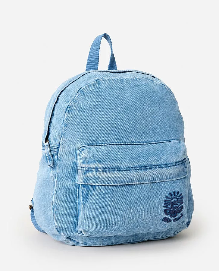 Rip Curl Distressed Denim 10L Backpack - Mid Blue