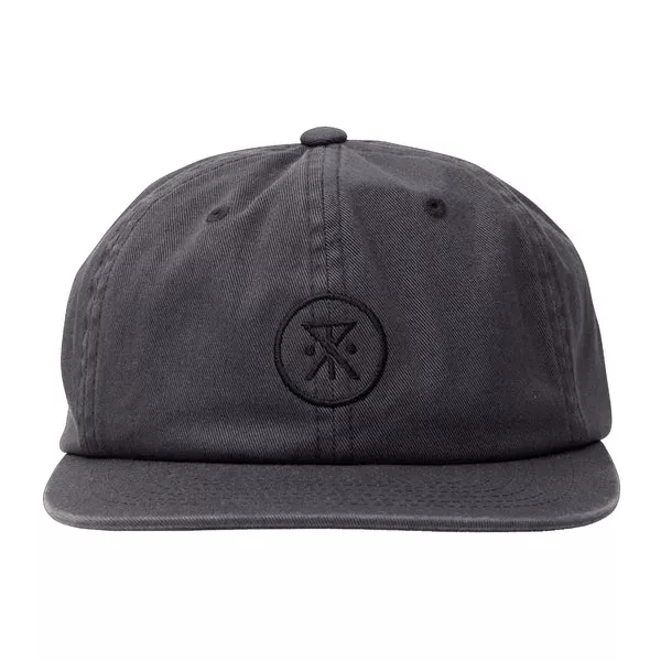 Roark Made To Fade 6 Panel Strapback Men's Hat - Washed Charcoal