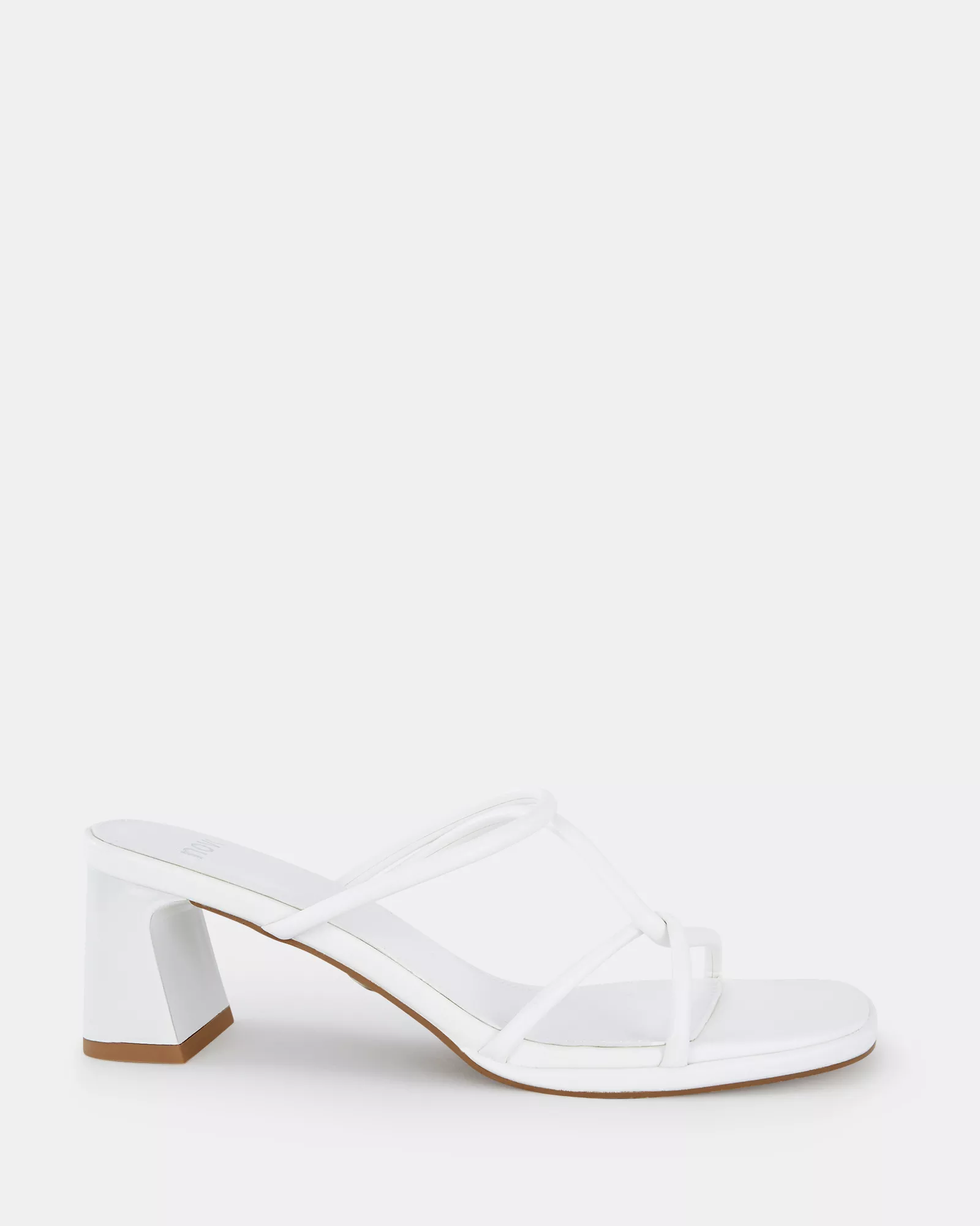 UBALDO WHITE Open Toe Heels