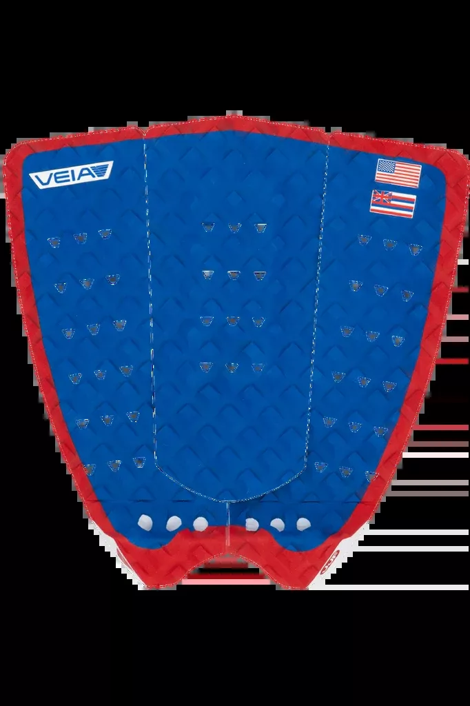 VEIA JJF Round Tail Pro Traction Pad-USA Blue/Red