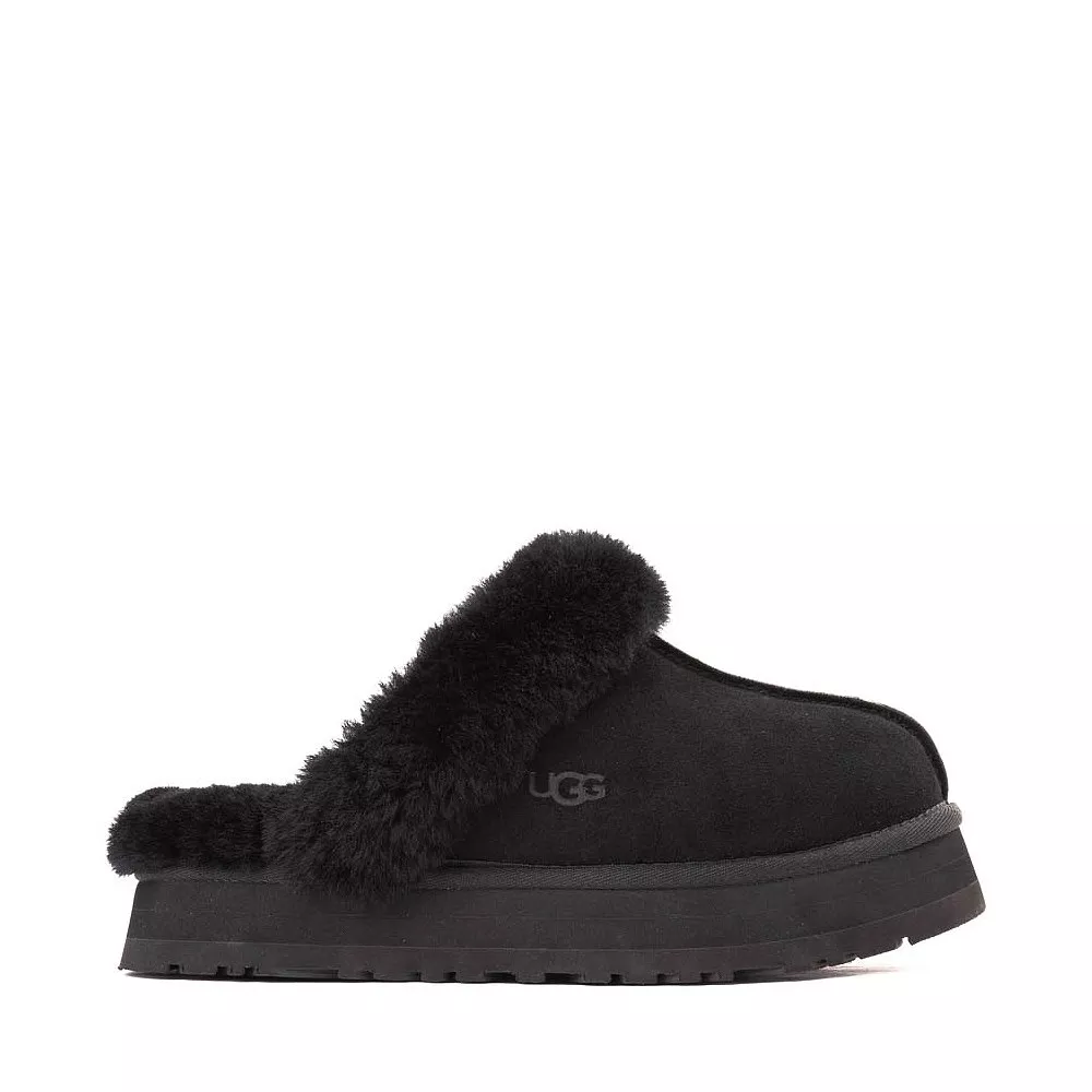 Womens UGG Disquette Platform Clog - Black