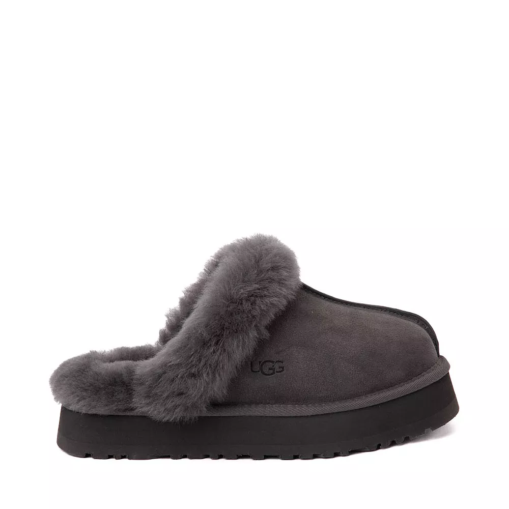 Womens UGG Disquette Platform Clog - Charcoal