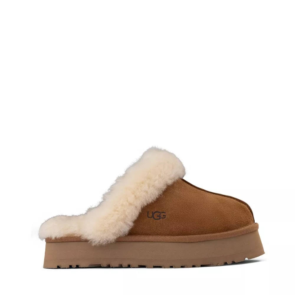 Womens UGG Disquette Platform Clog - Chestnut