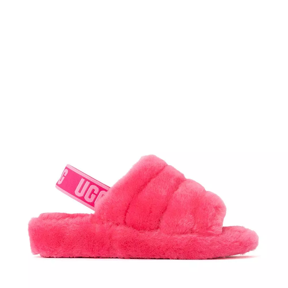 Womens UGG Fluff Yeah Slide - Deep Coral