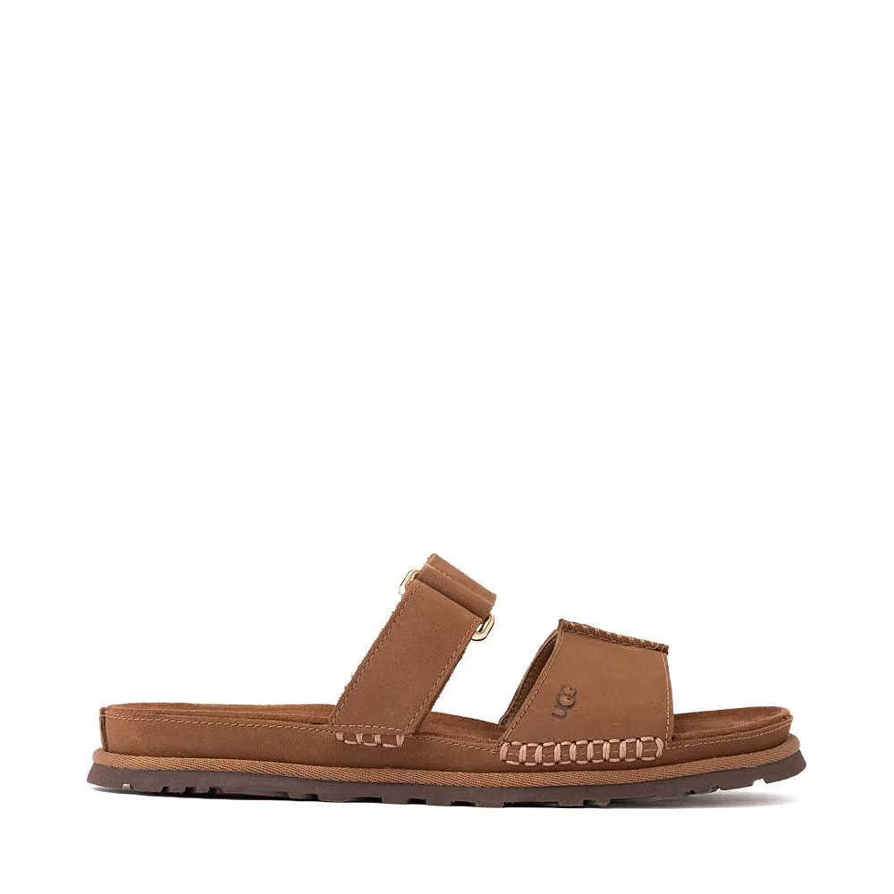 Womens UGG GoldenGaze Slide Sandal - Dark Chestnut
