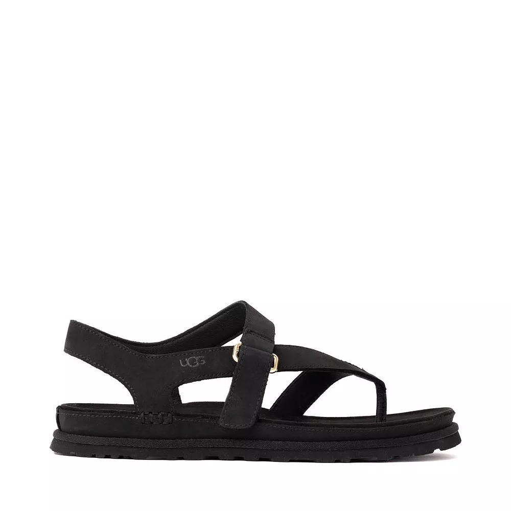Womens UGG GoldenGaze Toe Post Sandal - Black