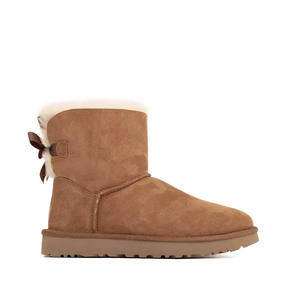 Womens UGG Mini Bailey Bow II Boot - Chestnut