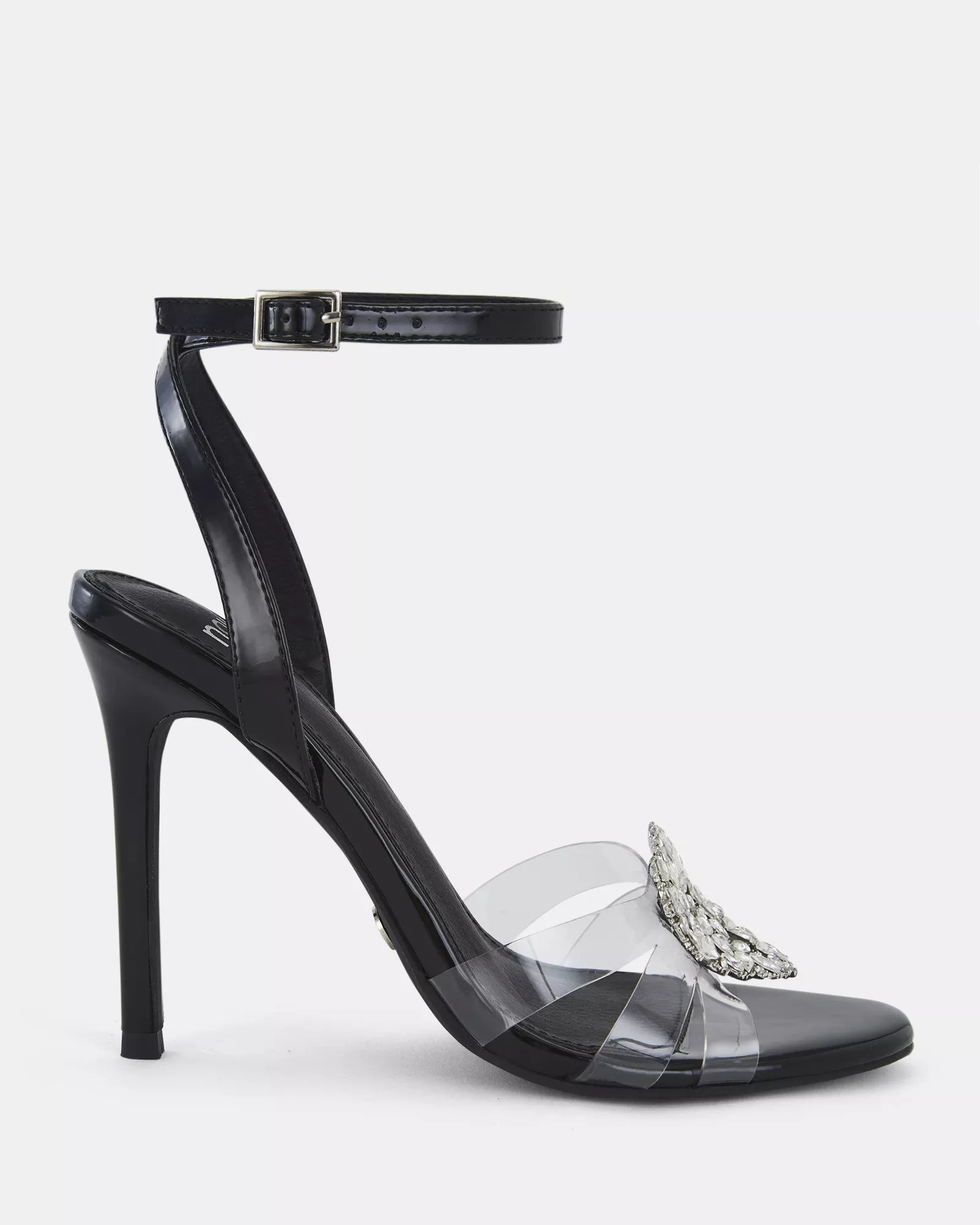 ZAMORE BLACK Open Toe Heels