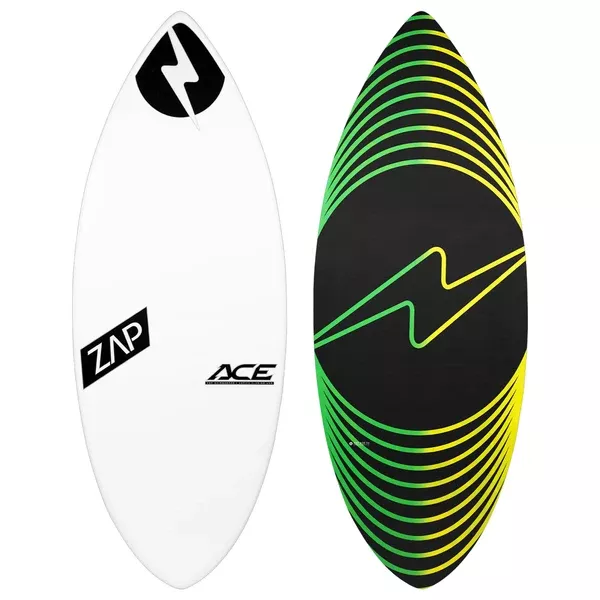 Zap ACE V2 52" Skimboard - White/Green Gradient