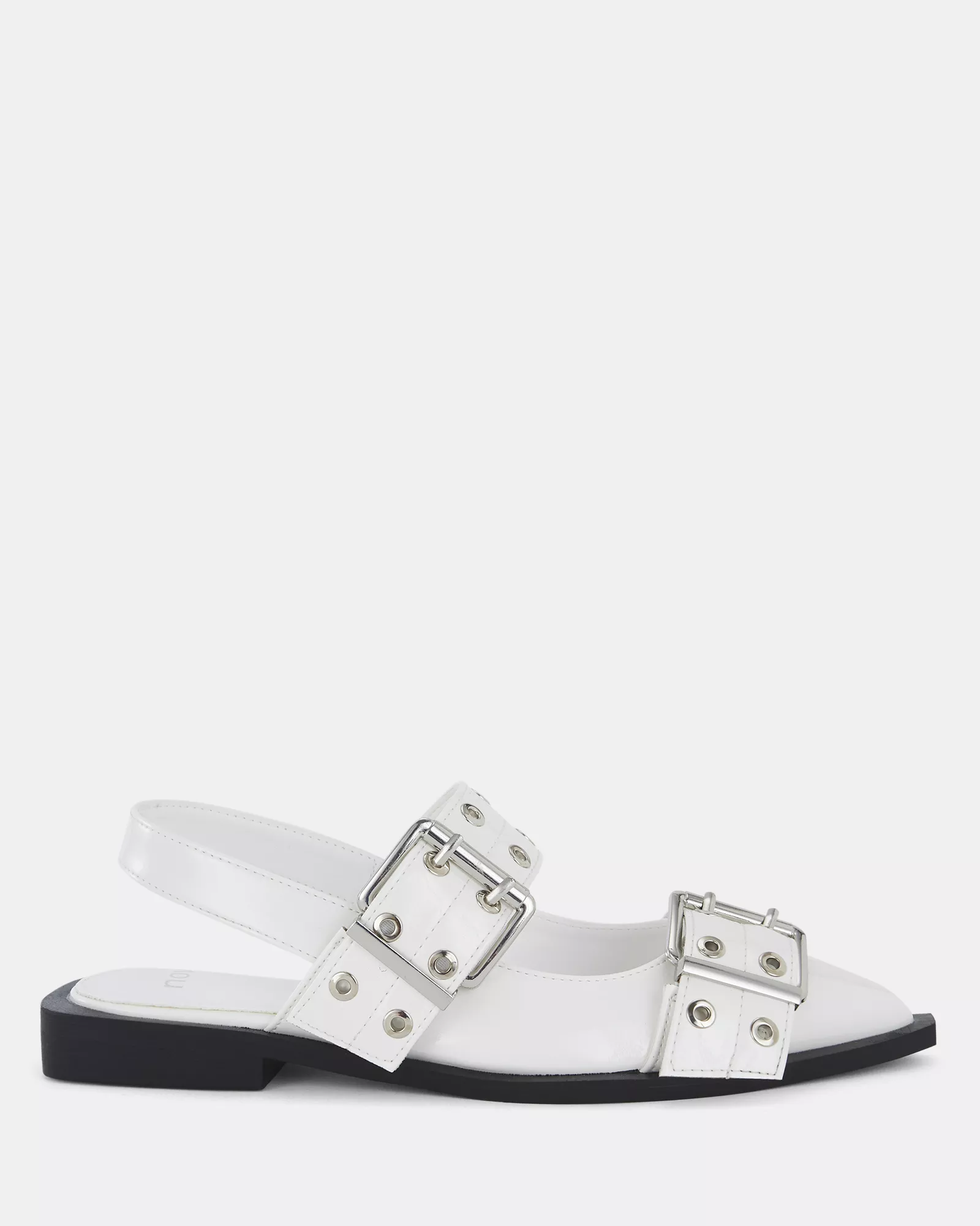 ZIMBI White Patent Slip Ons