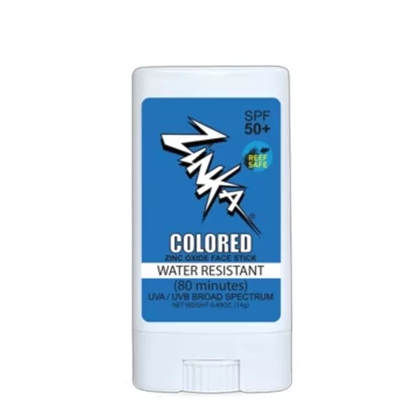 Zinka Colored Zinc Oxide SPF 50 Face Stick Sunscreen - Blue