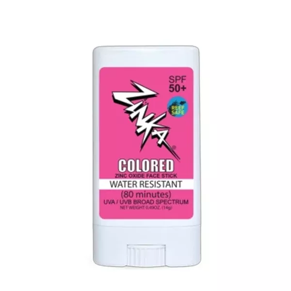 Zinka Colored Zinc Oxide SPF 50 Face Stick Sunscreen - Pink