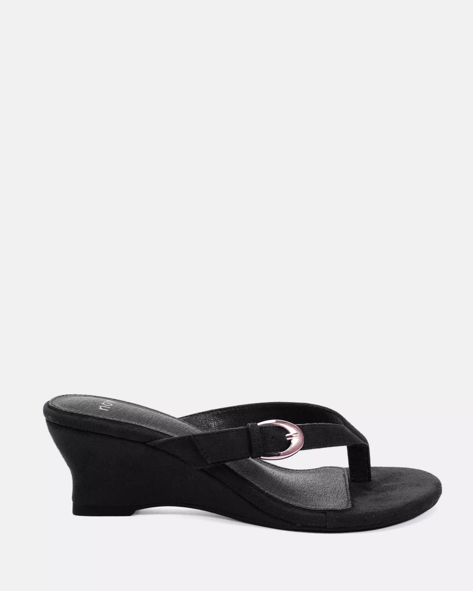ZOPE Black Suede Wedge Heels