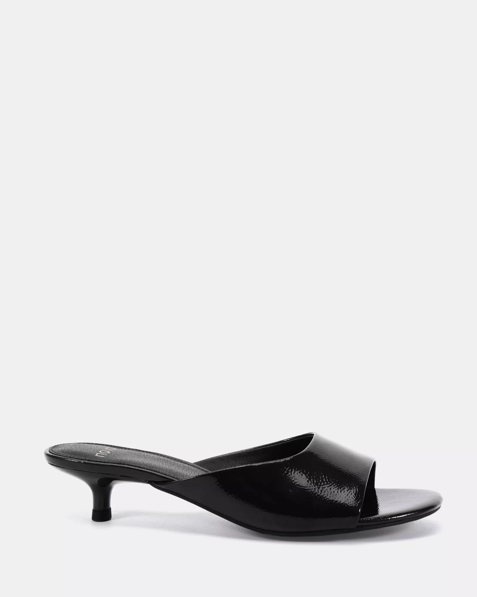 ZORI Black Patent Mules